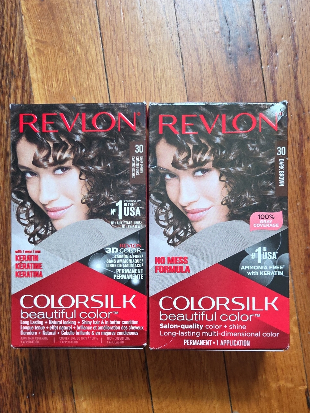 Revlon ColorSilk Permanent Hair Color - Dark Brown #30 Duo Pack